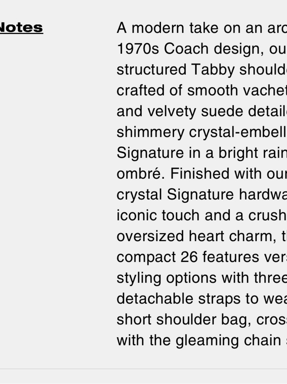 Tabby Shoulder Bag 26 In Crystal Signature - Picture 11 of 15